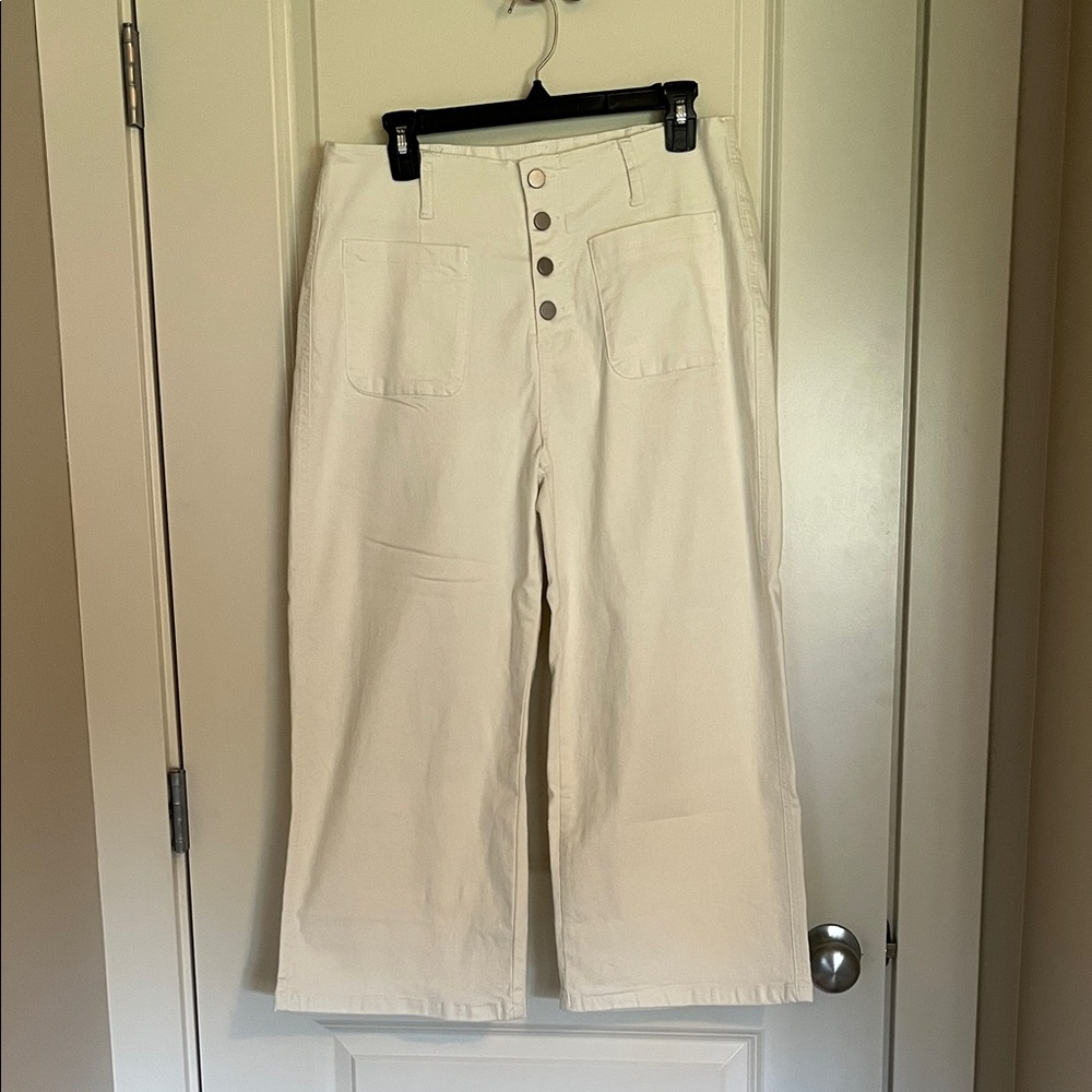 Source Unknown Cream Wide Leg Pants